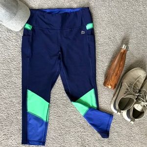 Blue RBX High Rise Crop Leggings